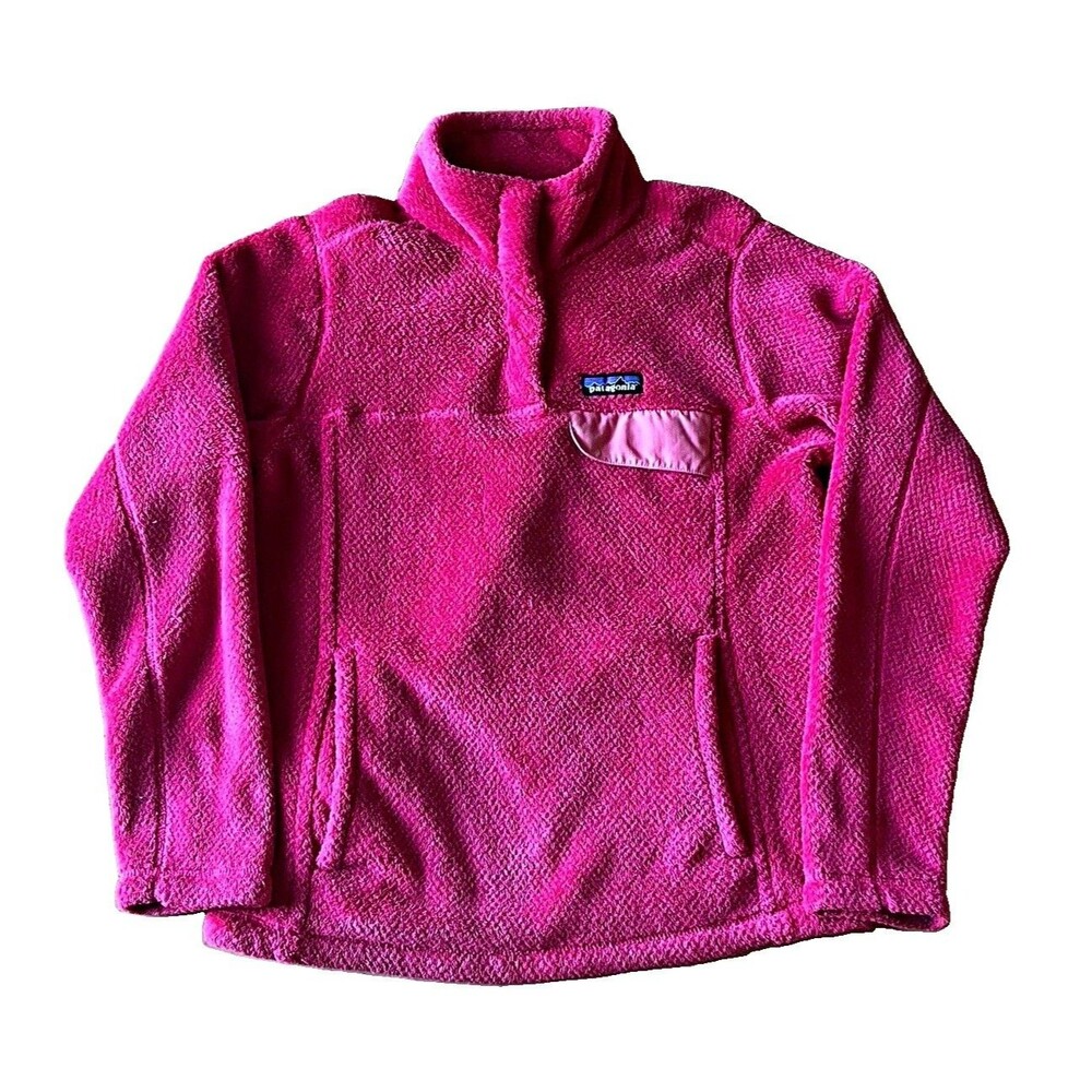 Patagonia Re-Tool Snap-T Pink Pullover Jacket Women’s Small Collared Pockets